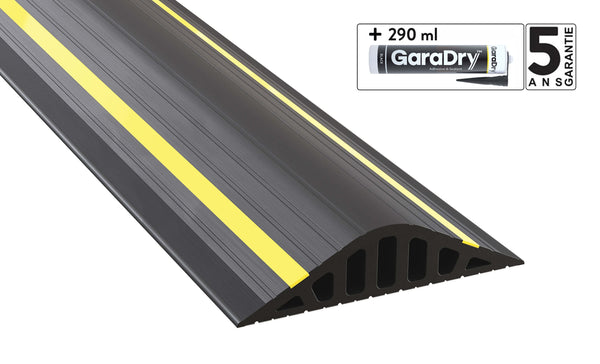 Barrière anti-inondation de porte de garage 50 mm avec de l'adhésif GaraDry et garantie de 5 ans