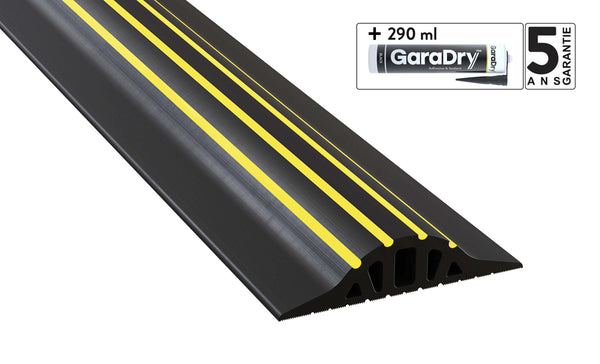 Kit joint de seuil de porte de garage 30 mm avec images de l'adhésif GaraDry et garantie 5 ans