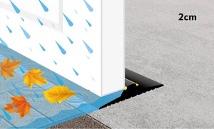  Illustration montrant un joint de porte de garage de 20 mm arrêtant la pluie et les feuilles
