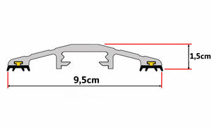  Schéma des dimensions du joint de seuil de porte commerciale 15mm