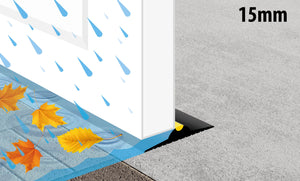 Illustration montrant comment un bobine commerciale de 15 mm empêche l'eau d'entrer dans le garage